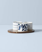 Lenox Blue Bay 4-Piece Snack Bowl & Tray Set, 2.10 LB - Image 2