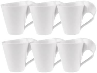 Villeroy & Boch NewWave Caffe Mugs, Set of 6, Premium Porcelain, Made in Germany, 10 oz Capacity, White by Unknown