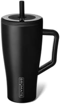 BrüMate Era 30 oz Tumbler with Handle and Straw | 100% Leakproof Insulated Water Bottle Tumbler with Lid and Flexible SoftSip Straw | Made of Stainless Steel | Cup Holder Friendly | 30oz (Matte Black) by Br%C3%BCMate