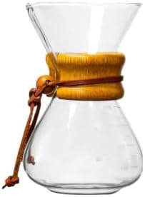 Glass Coffee Pot Drip Brewing Integrated 400ml/600ml Hand Brewed Filter Cup Pour Over Coffee Maker For Home Office Use(400ml Round) by Unknown
