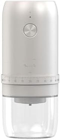Portable Electric Burr Coffee Grinder with 40 Adjustable Settings & 35g Capacity, 1800mAh Rechargeable Coffee Bean Grinder with Conical Ceramic Burr, for Travel, Camping, White by LOTTEDS