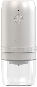 Portable Electric Burr Coffee Grinder with 40 Adjustable Settings & 35g Capacity, 1800mAh Rechargeable Coffee Bean Grinder with Conical Ceramic Burr, for Travel, Camping, White by LOTTEDS