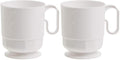 Lillian Signature Collection 40 Count Elegance Coffee Mug, 8-Ounce, White (Pack of 2) by Lillian