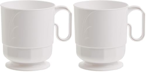 Lillian Signature Collection 40 Count Elegance Coffee Mug, 8-Ounce, White (Pack of 2) by Lillian