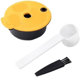 Reusable Pod,Silicone Cap Lid Stainless Steel Refill Coffee Capsule，Compatible With Bosch.,Compatible With Tassimo，with 60/180/ 200 /220ml(Pp 220ml,With tamper) by Unknown