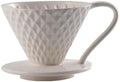 Ceramic V-Shaped Conical Coffee Filter Cup For Pour Over Smooth And Easy To Clean Drip(White,Serves 1-2) by Unknown
