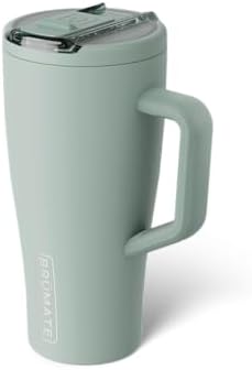 BrüMate Era Flip 30oz Tumbler with 100% Leakproof Covered Straw Lid | Hygienic Covered Straw | Insulated Stainless Steel Water Bottle with Handle | Cup Holder Friendly | BPA-Free (Sage) - Image 2