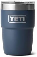 YETI Rambler 8 oz Insulated Coffee Mug with Lid - Stackable Double-Wall Vacuum Insulated Coffee Cup - DuraSip Ceramic Lining - Barista-Friendly Design - Stainless Steel - Dishwasher Safe by YETI