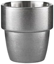 300ML Coffee Cup Stainless Steel Double Wall Espresso Mugs Drinking Cups for Tea Milk Beer Home Barista Accessories(1pcs Silver) by Unknown