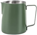 Milk Frother Cup Stainless Steel 350/600ML Coffee Milk Frothing Pitcher Jug 304 Stainless Steel Latte Cup, With Scale Frother Utensils(Green 600ML 1Pcs) by Unknown