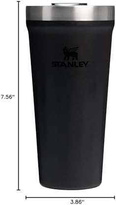 Stanley Everyday Tumbler | Press Fit Drink Through Lid | Beverage, Coffee, and Cocktail Cup | Insulated Stainless Steel Wine Glass | BPA-Free | Black 2.0, 20 Ounces (Pack of 6) - Image 5