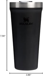 Stanley Everyday Tumbler | Press Fit Drink Through Lid | Beverage, Coffee, and Cocktail Cup | Insulated Stainless Steel Wine Glass | BPA-Free | Black 2.0, 20 Ounces (Pack of 6) - Image 5
