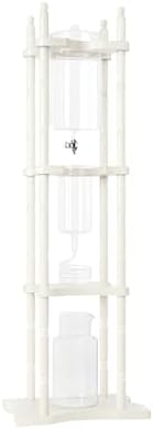 Nispira Cold Brew Drip Tower Iced Coffee Maker Glass Wooden Stand 25 Cups white by Nispira