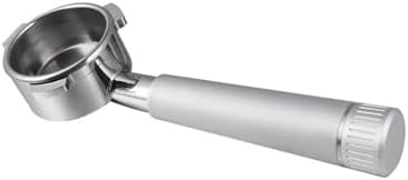 54mm Bottomless Portafilter with Aluminum Alloy M10 Handle，Compatible For Breville BES870 875 878 880，Coffee Machine Accessories(Silver,880) by MUSM