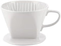 Coffee Dripper Ceramic Sector Drip Funnel Hand Brewed Filter Barista Pour Over Brewing Cup Black/White(White 102 (2-4 Cups)) by Unknown