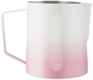 500/600ml Stainless SteelClassic Milk Frothing Pitcher Steaming Pitchers Cappuccino/Latte Art Cup Coffee Tool(500ml,Pink A) - Image 2
