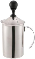Hand Pump Milk Frother Foamer Cup 600ml Manual Stainless Steel by Toddmomy
