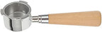 3 Ear Bottomless Portafilter for Coffee Machines, Stainless Steel Espresso Handle with Ergonomic Beech Wood Grip, Compatible Filter Holder for Home Barista Use (51mm) by Unknown