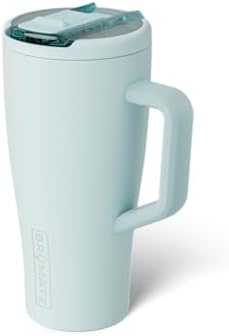 BrüMate Era Flip 30oz Tumbler with 100% Leakproof Covered Straw Lid | Hygienic Covered Straw | Insulated Stainless Steel Water Bottle with Handle | Cup Holder Friendly | BPA-Free (Blue Agave) - Image 2