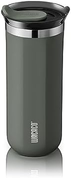 WACACO Octaroma Grande Vacuum Insulated Coffee Mug, 15 fl oz (435ml), Double-wall Stainless Steel Travel Tumbler With Drinking Lid, Dim Grey by WACACO