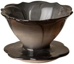 Porcelain Coffee Dripper Ceramic Filter Cup Manual Brew Tool Chic Home Barista Accessories Reusable(Black) by Unknown