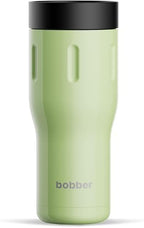 BOBBER 16 oz Stainless Steel Travel Mug Leak-Proof, Spill-Proof, Vacuum Insulated Coffee Tumbler for Car, Men Dishwasher Safe, Fits Car Cup Holder, Keeps Hot for 8 Hours (Green) by Bobber