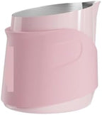 400ml Handleless Milk Frothing Pitcher Espresso Steaming Pitcher Frother Jug with Silicone Sleeves Barista Tools(Pink) by Unknown