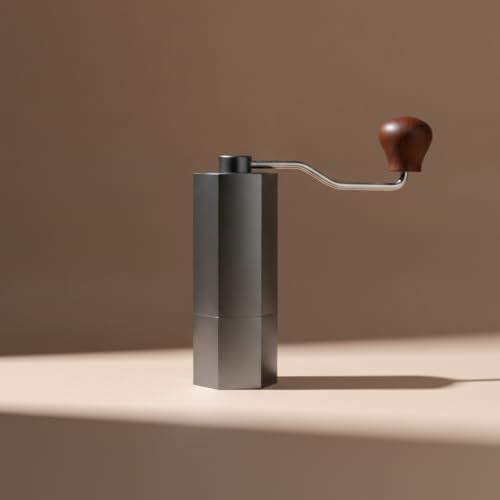 Manual Coffee Grinder Hand Crank Coffee Mill Bean Grinder Burr Coffee Maker With Classic Hand And Consistent Grounds Aluminum Alloy Suitable for home office camping - Image 4