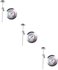 3 Pcs Deep-Fried Pot Thermometer Can Opener Electric Coffee Thermometer Digital Stainless Steel Probe with Fixed Clip Turkey Roasting Rack BBQ Deep Fry Frying Pan Food (Silverx3pcs 23X5.4X5.4CMx3pcs) by Unknown