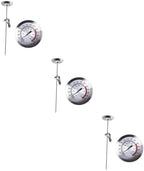 3 Pcs Deep-Fried Pot Thermometer Can Opener Electric Coffee Thermometer Digital Stainless Steel Probe with Fixed Clip Turkey Roasting Rack BBQ Deep Fry Frying Pan Food (Silverx3pcs 23X5.4X5.4CMx3pcs) by Unknown