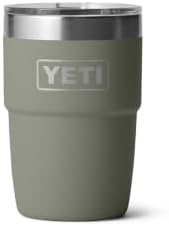 YETI Rambler 8 oz Insulated Coffee Mug with Lid - Stackable Double-Wall Vacuum Insulated Coffee Cup - DuraSip Ceramic Lining - Barista-Friendly Design - Stainless Steel - Dishwasher Safe by YETI