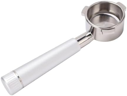 Compatible For Breville，8 Series Black/White,Coffee Portafilter Stainless Steel Bottomless 54mm 3 Ears Coffee Machine Accessories，(White) by Unknown