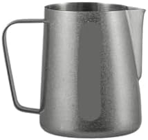 450/600ML Milk Frothing Pitcher Spouted Latte Art Cup Stainless Steel Foam Home Jug Coffee Tool(Silver Spot 600ML) by Unknown