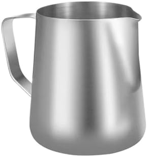 Milk Frother Cup,Coffee Jug,2pcs Milk Frother Jug Stainless Steel Container 100ML 350ML 600ML Frothing Pitcher Coffee Cups Latte Barista Espresso Maker Accessory(350ML With Scale) by Unknown