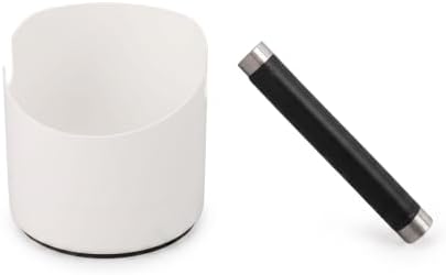 Stainless Steel Coffee Grounds Knock Box, 4.5 Inch Coffee Knock Box with Removable Knock for Home (White) by WelcometoPomya