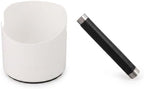 Stainless Steel Coffee Grounds Knock Box, 4.5 Inch Coffee Knock Box with Removable Knock for Home (White) by WelcometoPomya