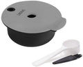 Reusable coffee capsule filter cup | Double-layer 304 stainless steel filter, silicone sealing cover, easy to clean | Environmentally friendly essential for home, cafe, office (grey,Set1) by BuiltforPracticalLiving
