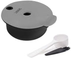 Reusable coffee capsule filter cup | Double-layer 304 stainless steel filter, silicone sealing cover, easy to clean | Environmentally friendly essential for home, cafe, office (grey,Set1) by BuiltforPracticalLiving