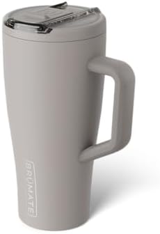 BrüMate Era Flip 30oz Tumbler with 100% Leakproof Covered Straw Lid | Hygienic Covered Straw | Insulated Stainless Steel Water Bottle with Handle | Cup Holder Friendly | BPA-Free (Mocha) - Image 2