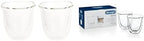 DeLonghi Thermal Espresso Glasses (Set of 2) and Cappuccino Glasses (Set of 2) Bundle by DeLonghi