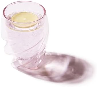 Bodum Double Walled Glasses Pack of 6 Pavina Paris Transparent Pink - 270 ml Cups - Dishwasher Safe Thermal Cup - Mouth-blown Borosilicate Glass - Image 2