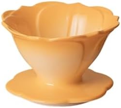 Porcelain Coffee Dripper Ceramic Filter Cup Manual Brew Tool Chic Home Barista Accessories Reusable(Yellow) by Unknown