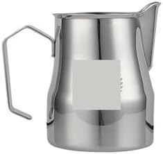 350ml/500ml 304 Stainless Steel Coffee Pitcher Milk Frothing Cup Cream Maker Barista Craft Espresso Latte(350ML Logo 01) by Unknown