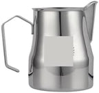 350ml/500ml 304 Stainless Steel Coffee Pitcher Milk Frothing Cup Cream Maker Barista Craft Espresso Latte(350ML Logo 01) by Unknown