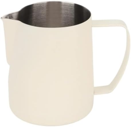 Milk Frother Cup Stainless Steel Stainless Steel Milk Frothing Cup 700ml Capacity 24oz Steaming Pitcher Espresso Frother Maker(Beige) by Unknown