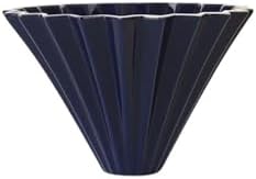 Ceramic Coffee Filter Cup Handmade Origami Flower Shape Funnel Drip Cafe Cake Home Barista Accessories Tools(Blue) by Unknown