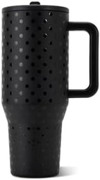 HydroJug Polka Dot Traveler 40oz, Insulated Tumbler, Noire Satin by Hydrojug