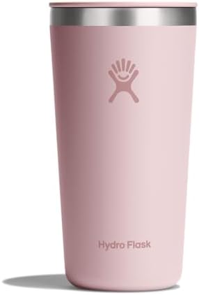 Hydro Flask All Around Tumbler Press-in Lid, Insulated Travel Mug, Stainless Steel Coffee Cup 20 Oz Trillium Pink by Unknown