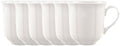 Villeroy & Boch Manoir Collection Coffee Mug, Set of 6-10oz Mugs, Premium Porcelain, Made in Germany, Dishwasher and Microwave Safe, Perfect for Coffee, Tea or Hot Cocoa, Rich, Creamy White by Unknown