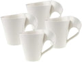 Villeroy & Boch NewWave Caffe Collection Coffee Mug, Set of 4, Premium Porcelain, Made in Germany, 8 oz Capacity, Rich, Creamy White by Unknown